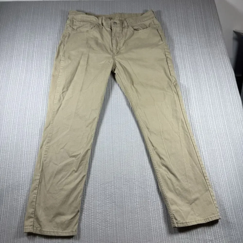 Levi's 514 Jeans Khaki Men’s 38 X 32 Straight Timeless Quiet Luxury Minimalist